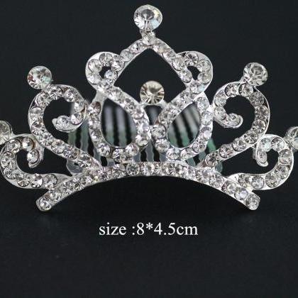 Wedding Jewelry Flower Girls Bling Crystal Crown..